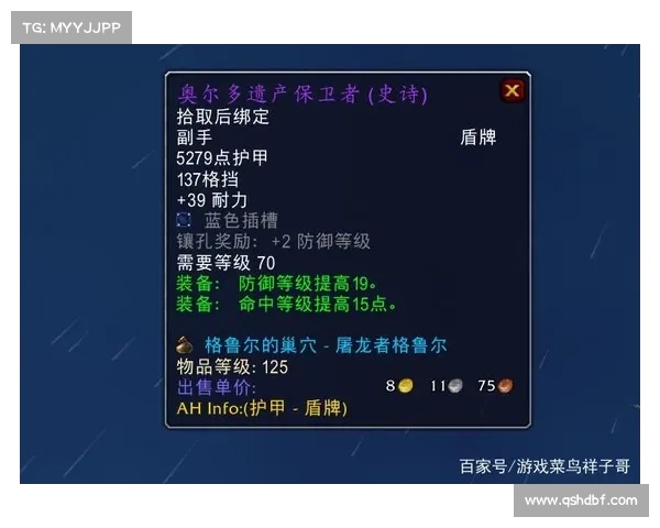 魔兽世界战士盾牌:战场中的无敌屏障